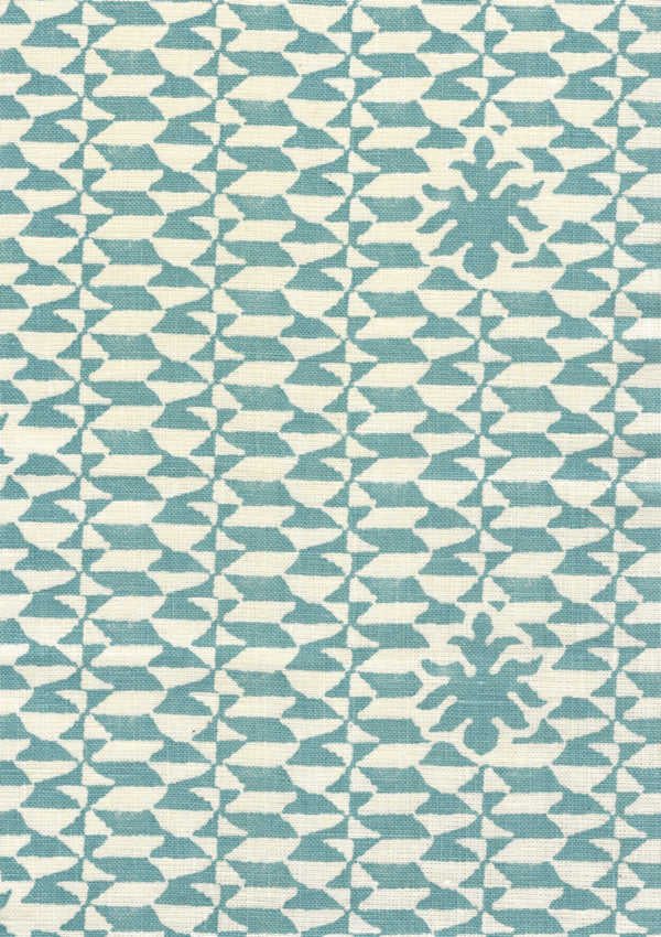 Carlo II, Dark Turquoise on Curtain Weight Wallcoverings | Quadrille
