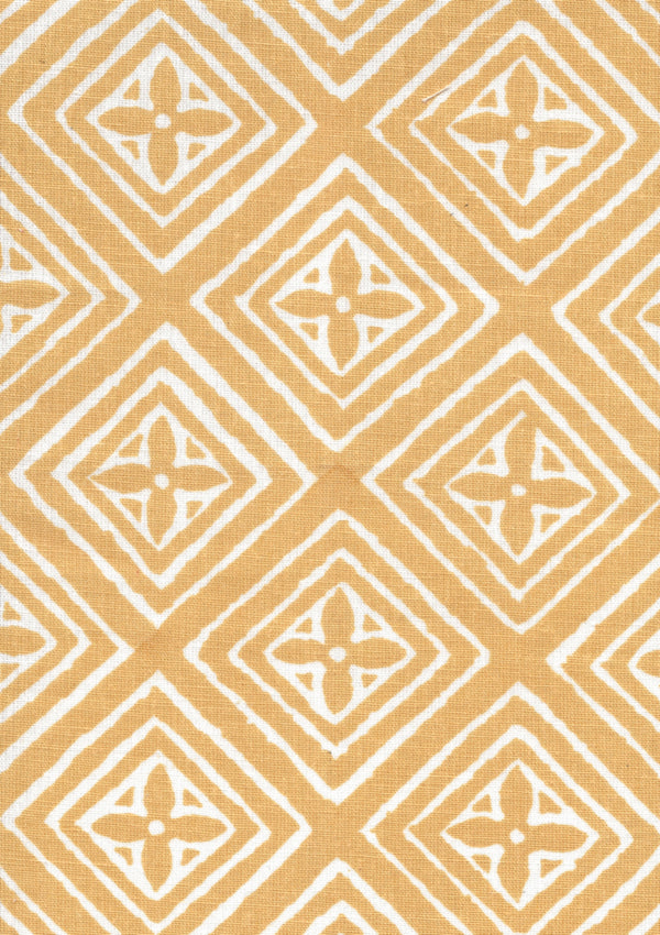 Fiorentina Dark Yellow on White Screen Printed | China Seas