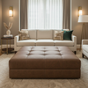 Savannah Bay - Chocolate Upholstered Ottoman | Architectural Fabrics