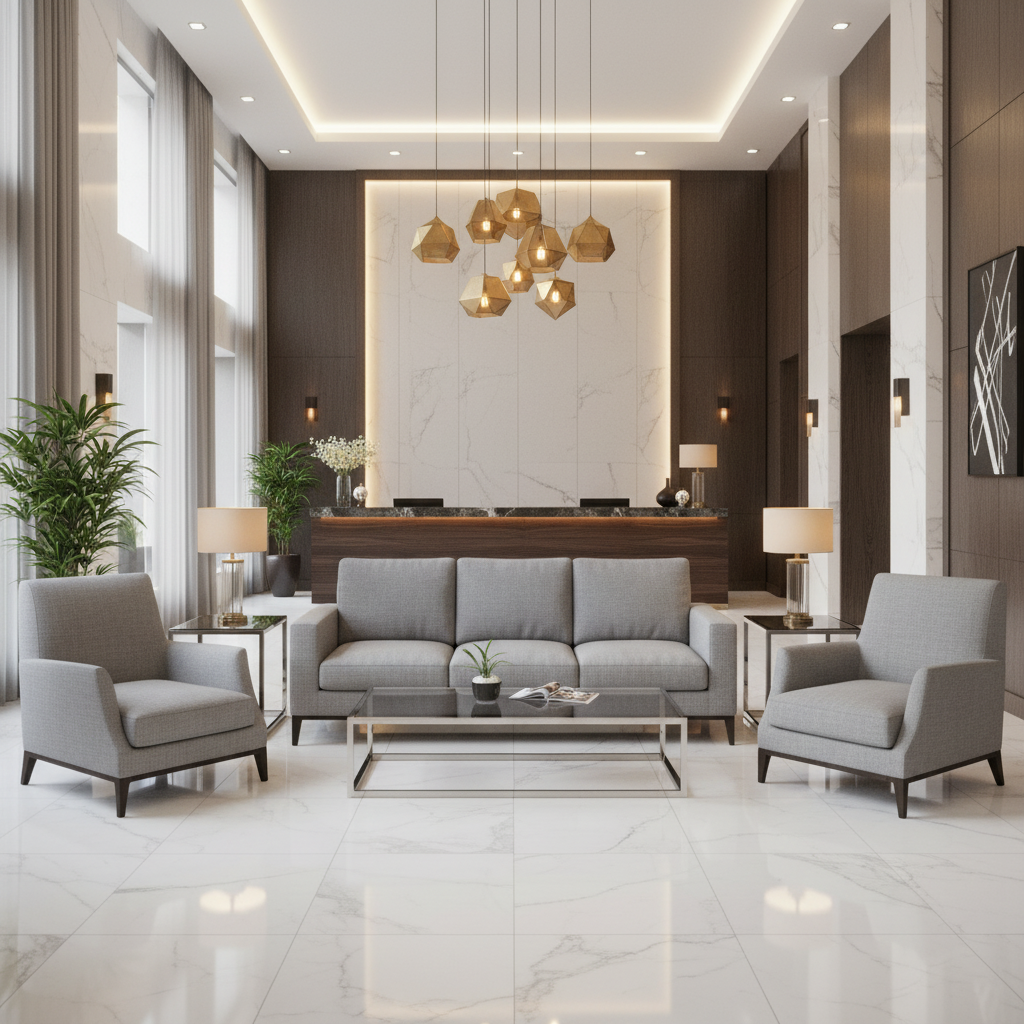 Subtle Pebble Texture Cool Silver Upholstered Sofa | Architectural Fabrics