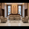 Fine Pebble Grain Soft Taupe Upholstered Sofa | Architectural Fabrics
