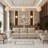 Woven Textile Texture Natural Linen Upholstered Sofa | Architectural Fabrics