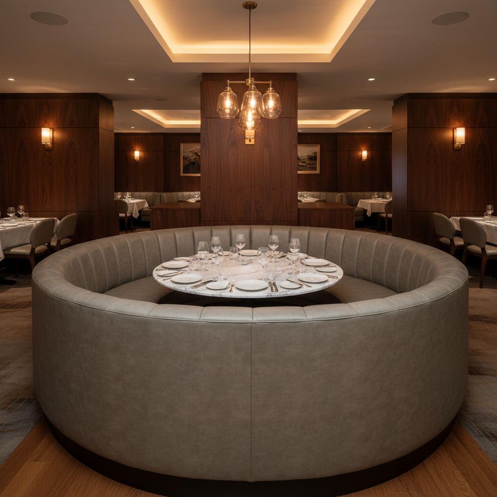 Runaway Bay - Slate Upholstered Banquette | Architectural Fabrics