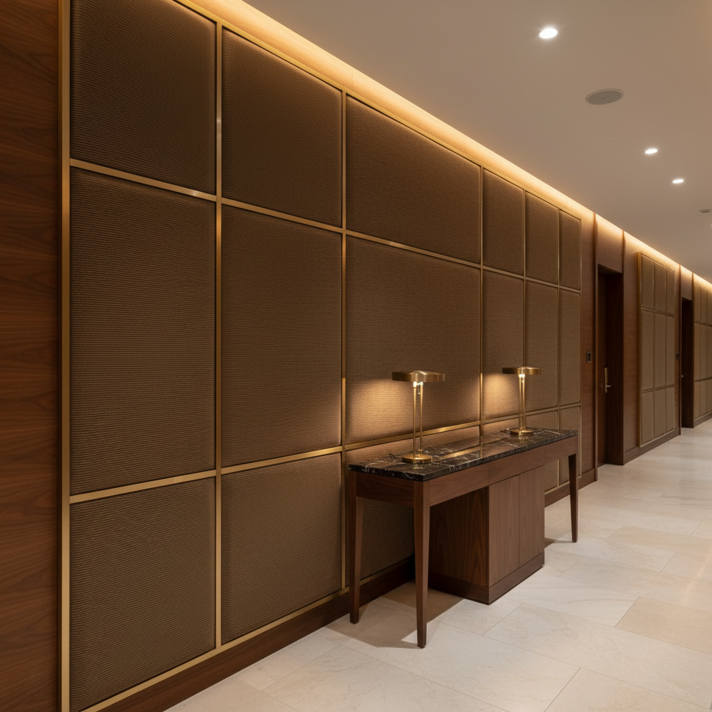 Storm Bay - Cocoa Upholstered Wall Panel | Architectural Fabrics