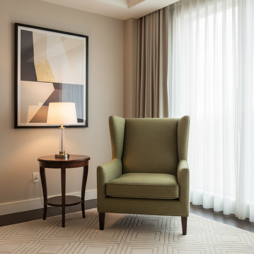 Linen Island - Grass Upholstered Chair | Architectural Fabrics