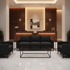 Fine Pebble Grain Deep Onyx Upholstered Sofa | Architectural Fabrics