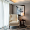Embossed Reptile Scale Ivory Cream Upholstered Chair | Architectural Fabrics