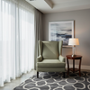 Linen Weave Texture Olive Drab Upholstered Chair | Architectural Fabrics