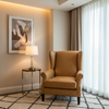 Fine Pebble Grain Golden Tan Upholstered Chair | Architectural Fabrics