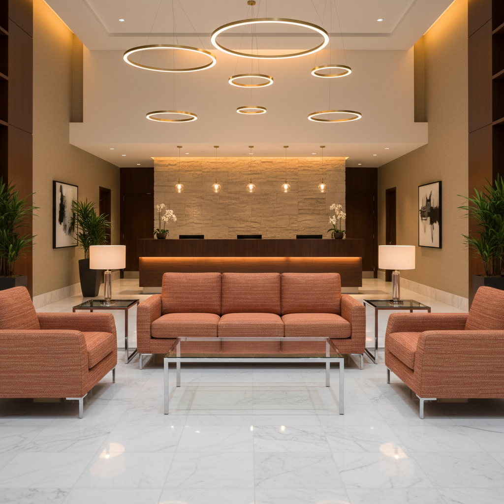 Woven Textured Stripe Spiced Terracotta Upholstered Sofa | Architectural Fabrics