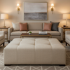 Rattan Bay - Feather Upholstered Ottoman | Architectural Fabrics