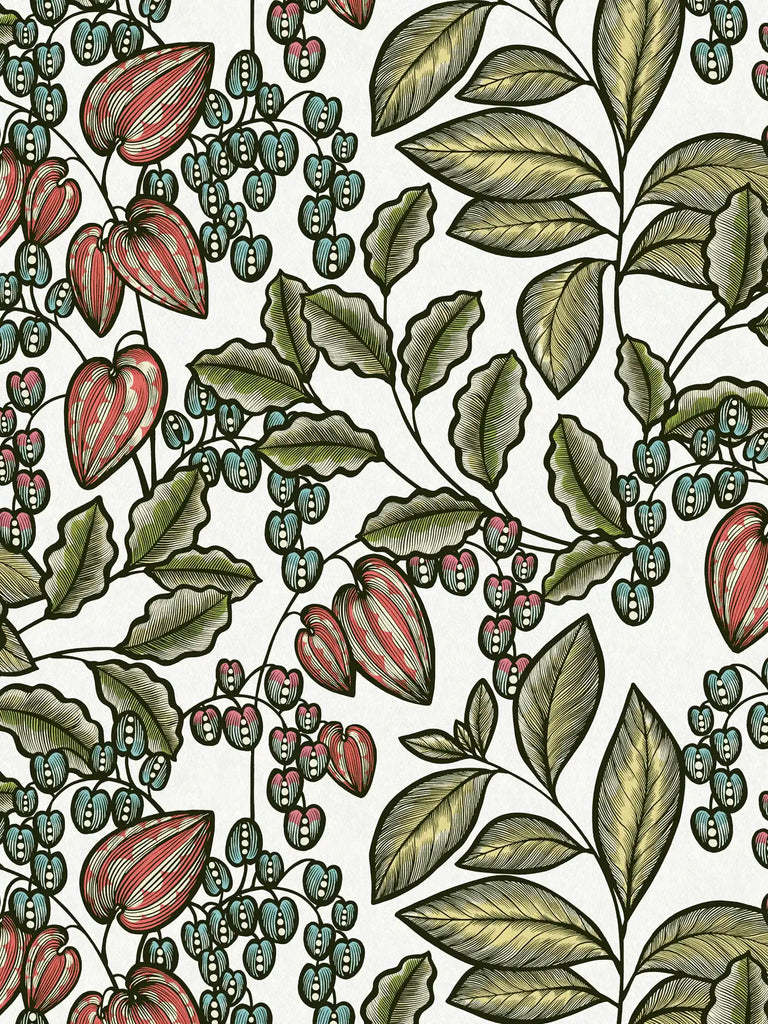 Floral Impression Green Wallcovering | AS Creation