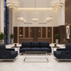 Turf Bay - Cobalt Upholstered Sofa | Architectural Fabrics