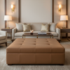 Pinnacle Rock - Clay Upholstered Ottoman | Architectural Fabrics