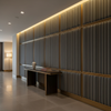 Sandy Point Stripe - Otter Upholstered Wall Panel | Architectural Fabrics
