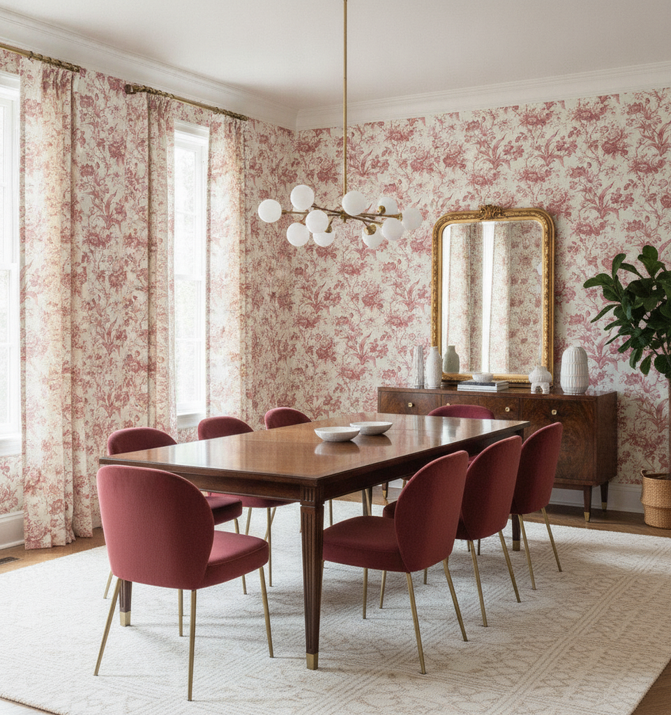 Bold Blush room setting