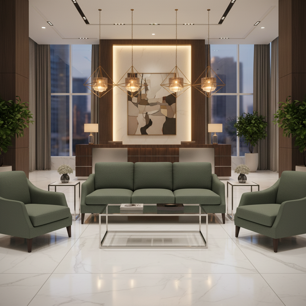 Algiers - Forest Floor Performance Vinyl Upholstered Sofa | Architectural Fabrics
