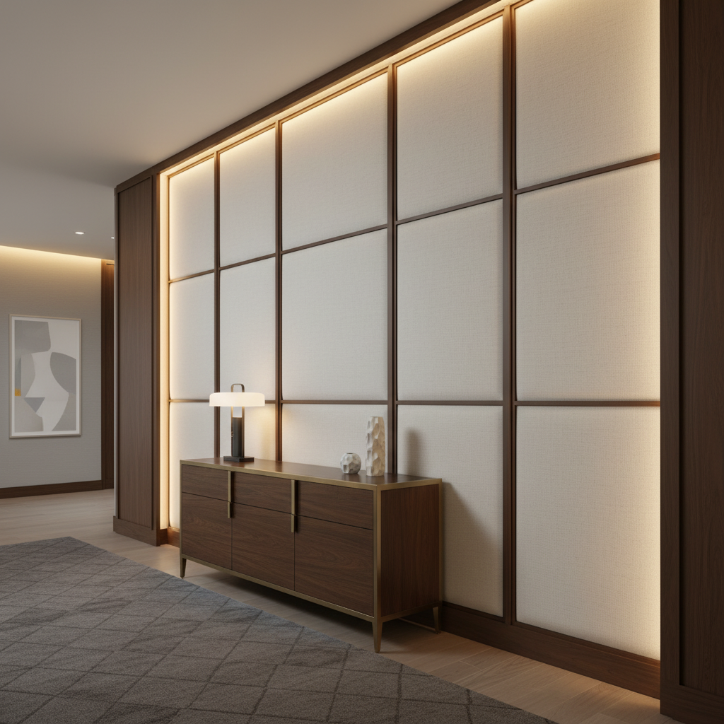Parrot Cay - Snow Upholstered Wall Panel | Architectural Fabrics
