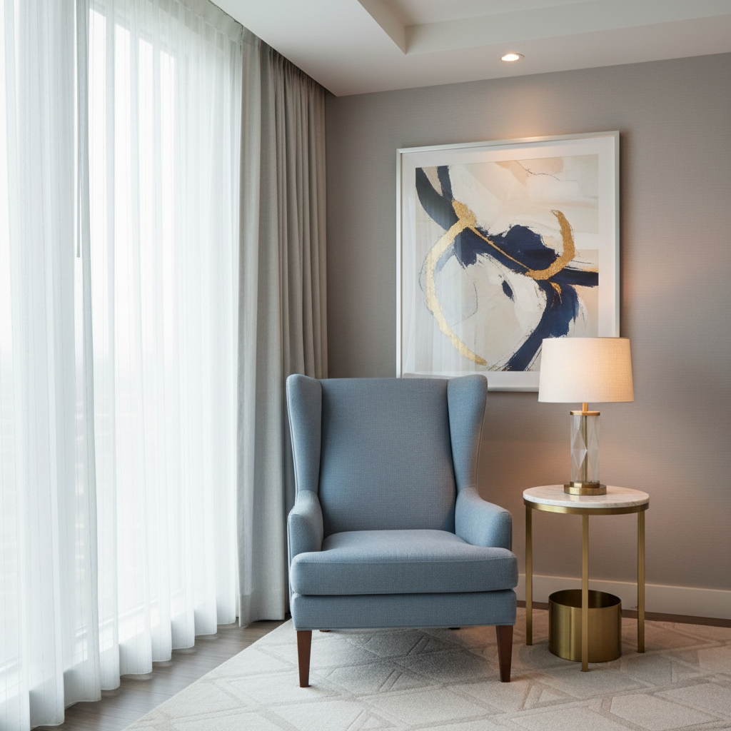 Soper Hole - Sky Upholstered Chair | Architectural Fabrics