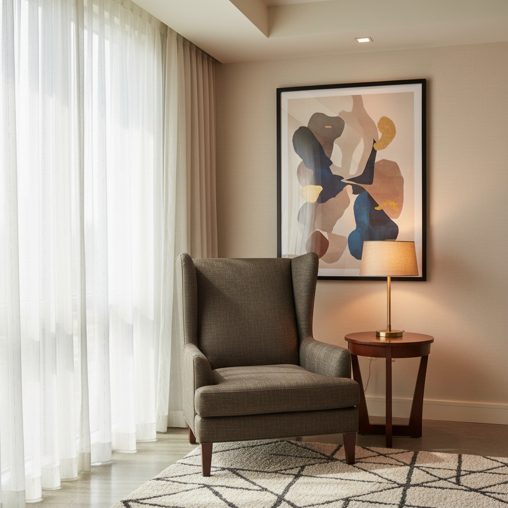 Brushed Linen Weave Bronze Patina Upholstered Chair | Architectural Fabrics