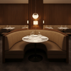 Woven Linen Texture Tawny Brown Upholstered Banquette | Architectural Fabrics