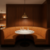 West Indian Lily - Peanut Brittle Upholstered Banquette | Architectural Fabrics