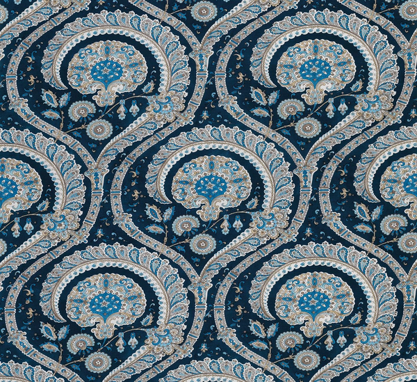 Nina Campbell Fabric - Deep Indigo Wallcovering | Nina Campbell