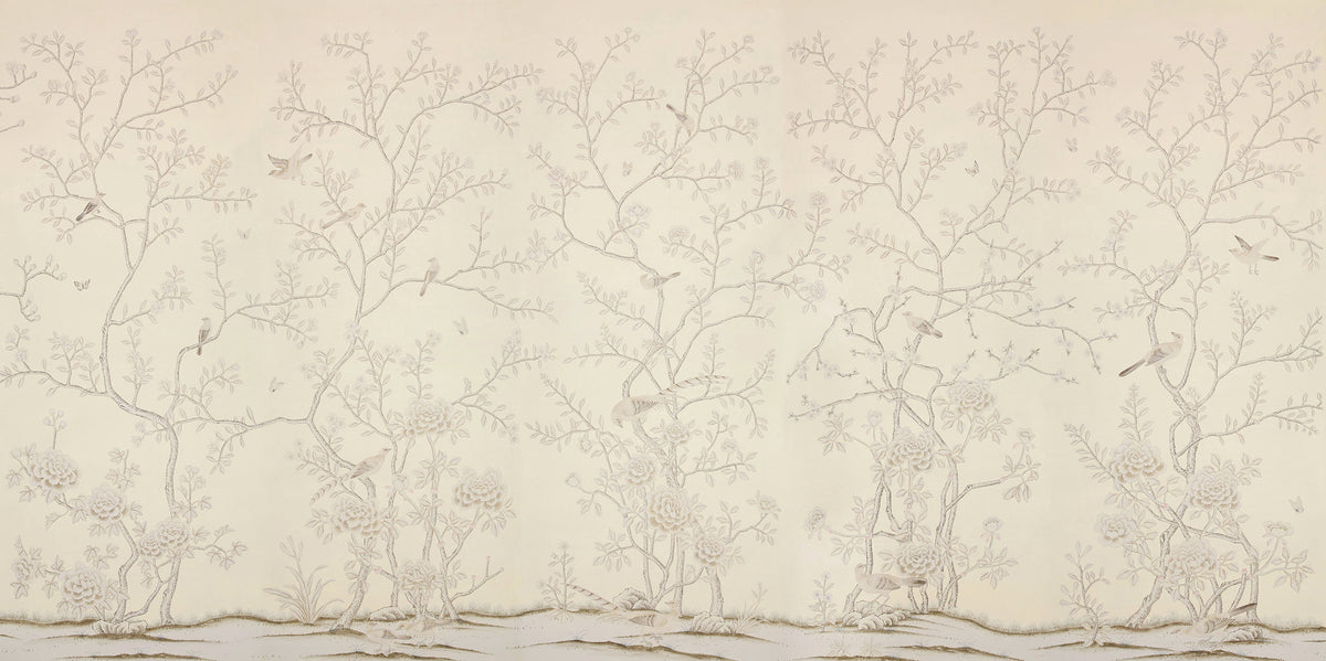 Earlham — Special Colourway on Platinum Mica metallic Xuan paper