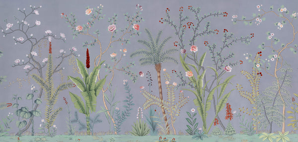 Sans Soucis — Colourway SC-107 on grey dyed silk with hand embroidery