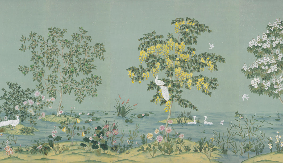 Harpsden — Standard on blue painted Xuan paper