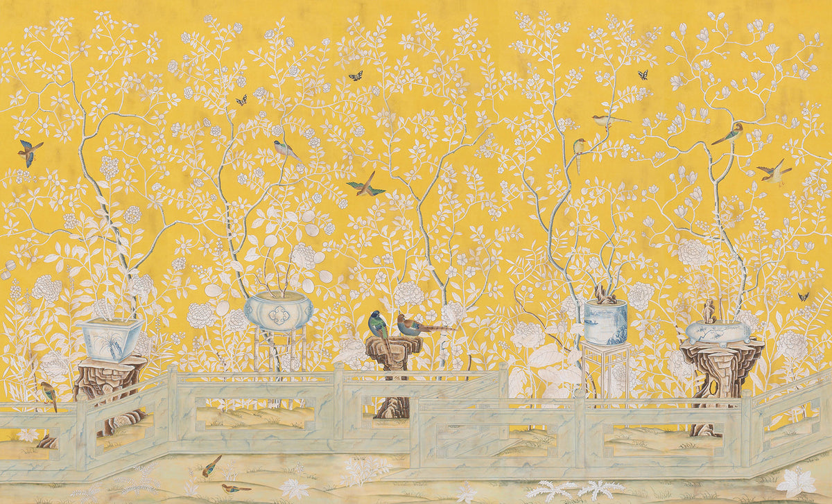 Temple Newsam — Colourway SC-42 on Tang Yellow Williamsburg