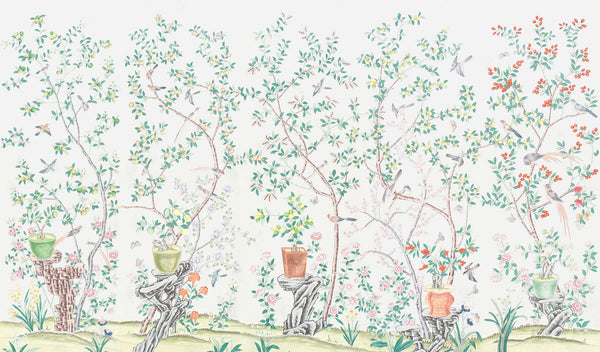 Jardinières & Citrus Trees — Natural Mica metallic silk