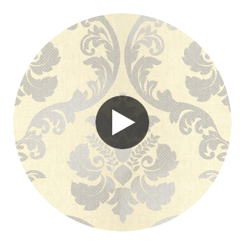 Delilah Cream Tulip Damask Wallcovering Circular Swatch | LA Walls