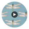 Demoiselle Cornflower First Light Honey — Harlequin Circular Swatch | Harlequin