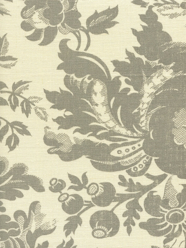 Des Gardes, Gray on Tint Fabric | Quadrille