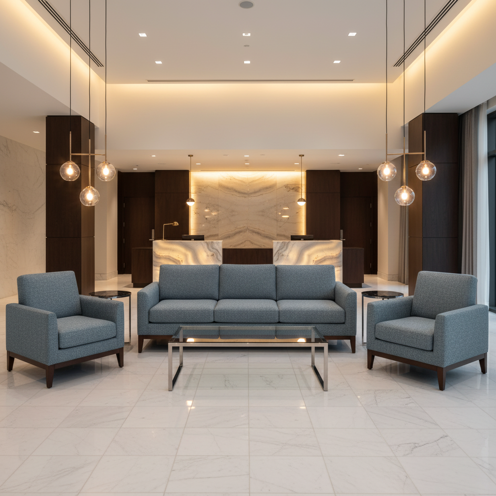 Pinnacle Rock - Pond Upholstered Sofa | Architectural Fabrics