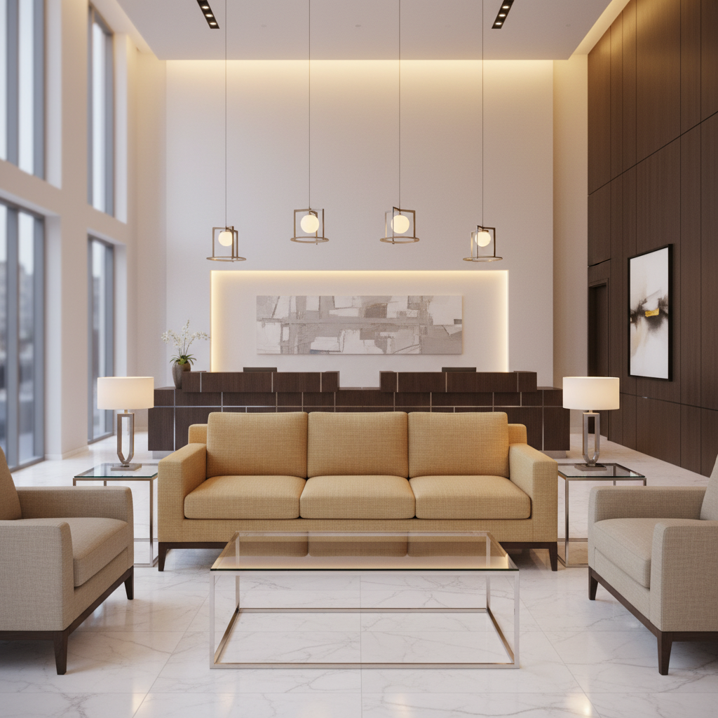 Linen Island - Neutral Upholstered Sofa | Architectural Fabrics