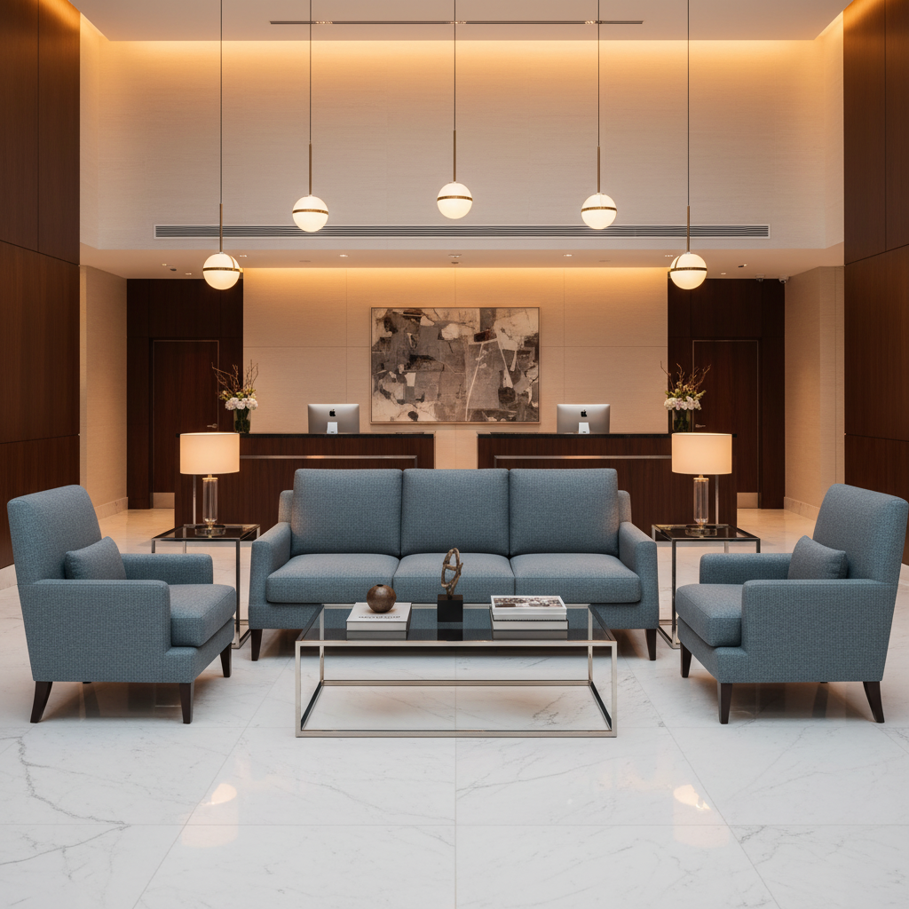 Peter Island - Sky Upholstered Sofa | Architectural Fabrics