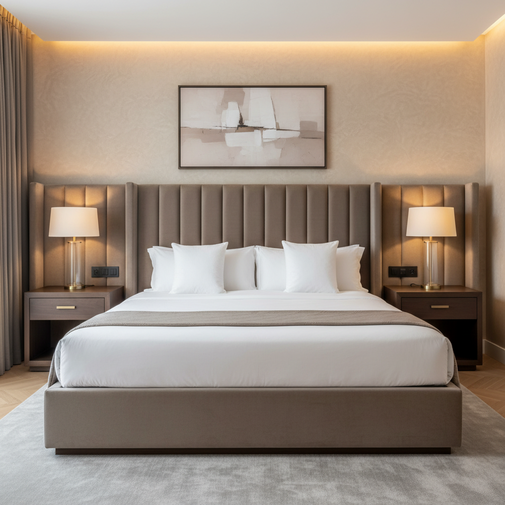 Linen Island - Shadow Upholstered Headboard | Architectural Fabrics
