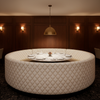 Thatch Cay - White Upholstered Banquette | Architectural Fabrics