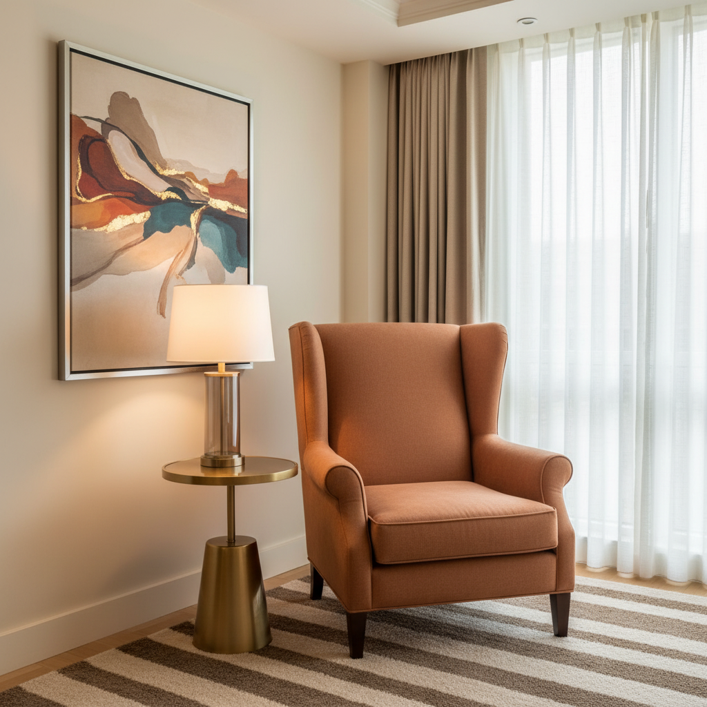 Smooth Matte Texture Terracotta Clay Upholstered Chair | Architectural Fabrics