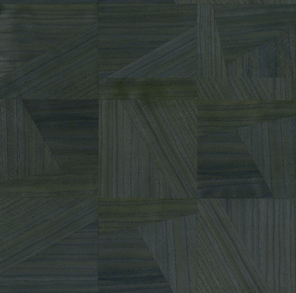 Cape Elizabeth-Graphite Wood Veneer Wallcovering | Phillipe Romano