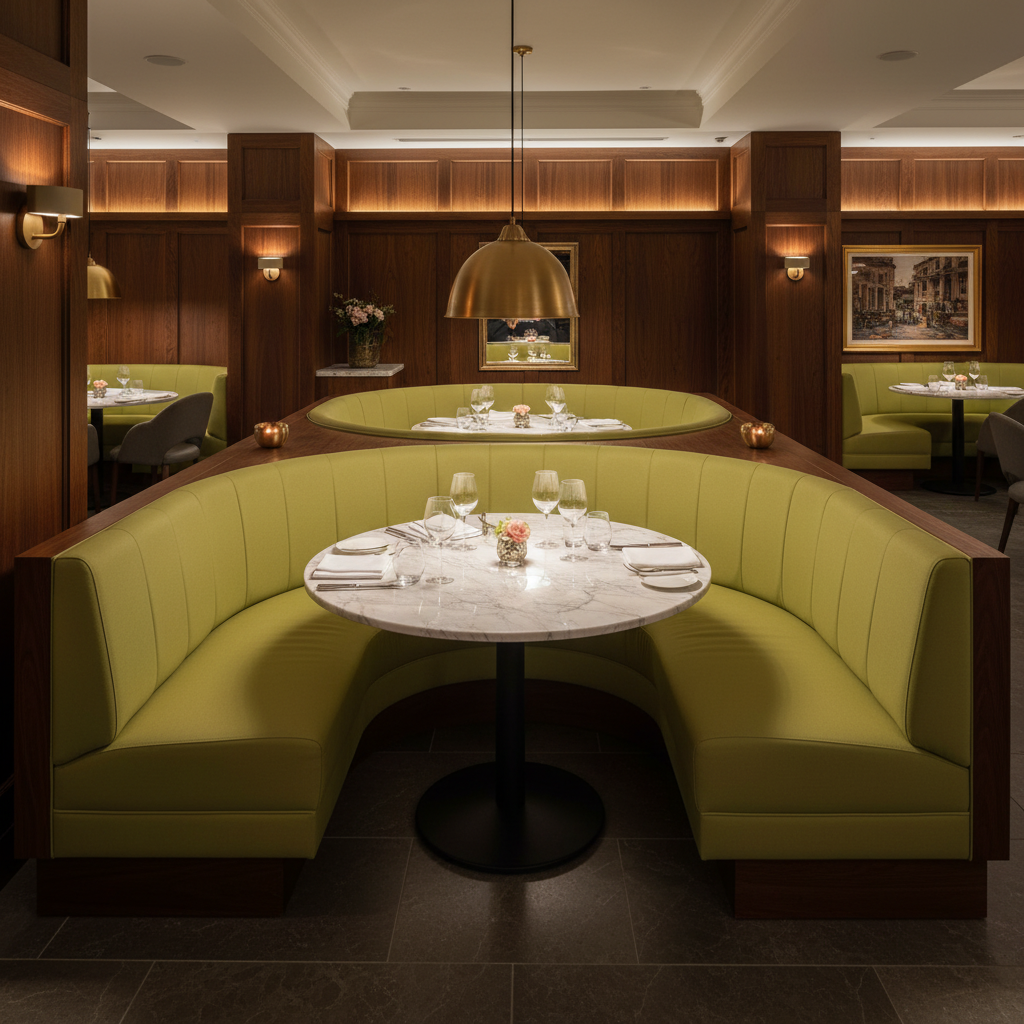 Soper Hole - Spring Upholstered Banquette | Architectural Fabrics