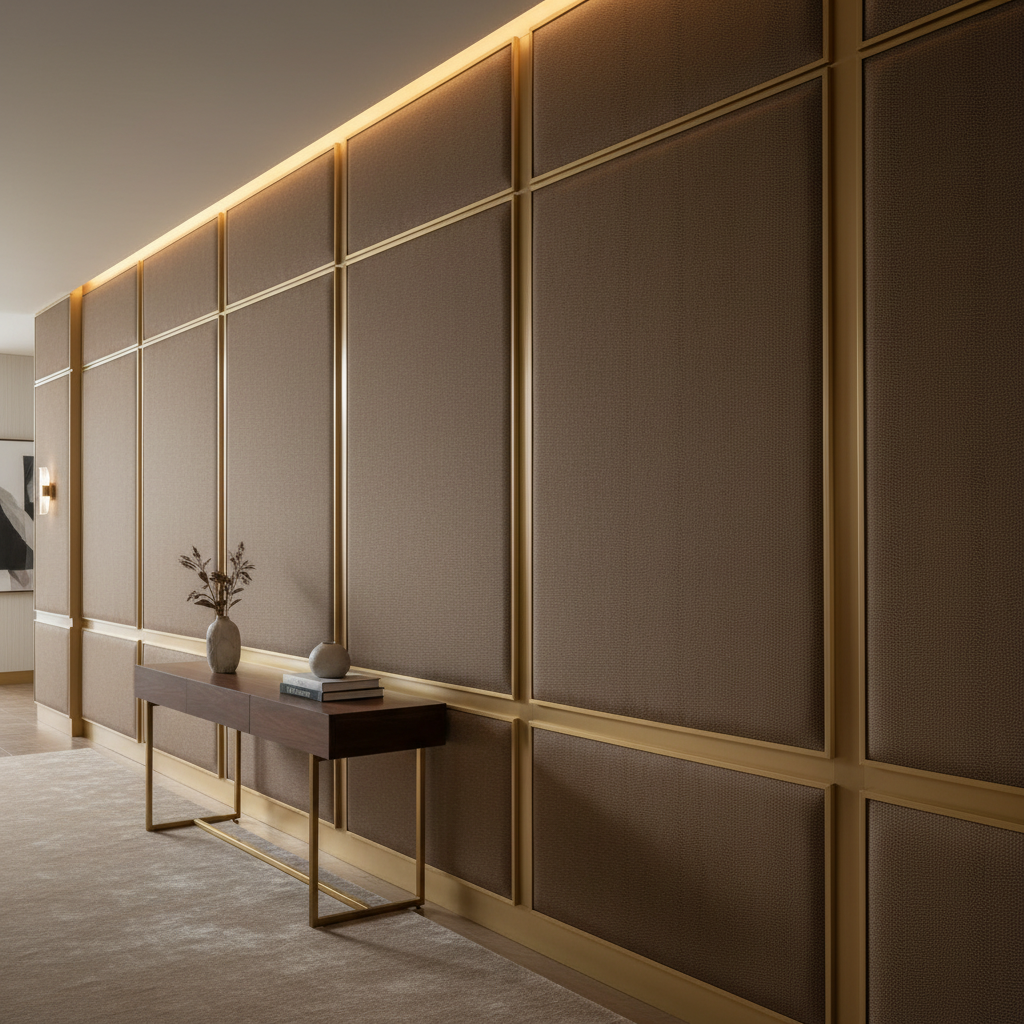 Snake Cay - Teakwood Upholstered Wall Panel | Architectural Fabrics