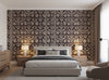 Diama Damask - Brown Gold - bedroom room setting