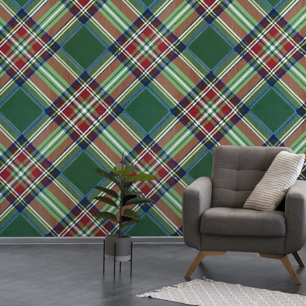 Betty's 1950's 18" Plaid Mid-Century Modern | Architectural Wallcoverings