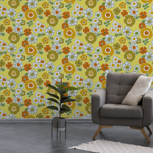 Putnam 1970's Pop Wallcovering Wallcovering | DW Bespoke Studios