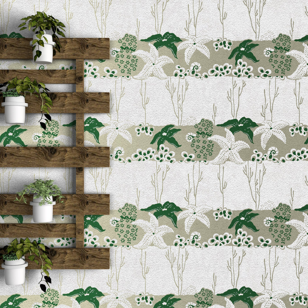 Savannah'S Starfish Authentic Vintage - Beach Green |  Wallcovering | DW Bespoke Studios
