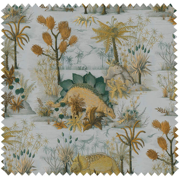 Dinosauria Dusk Cotton Linen, Yard Wallcoverings | Newwall