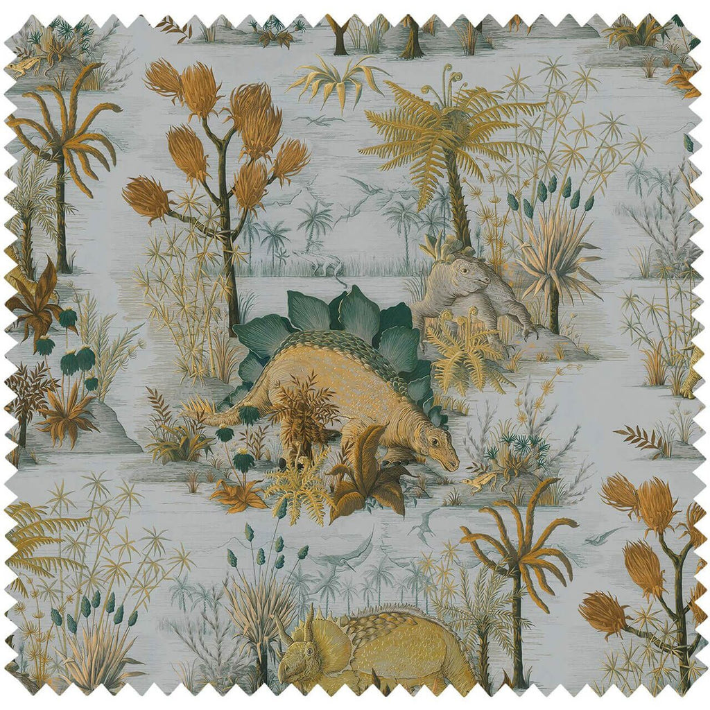 Dinosauria Dusk Cotton Linen, Yard